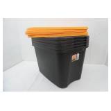 4ct 18 Gallon Totes with Lids