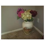 Large ceramic vase with painted Whi...