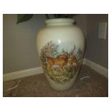 Large ceramic vase with painted Whi...