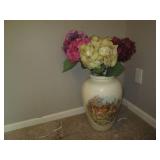 Large ceramic vase with painted Whi...