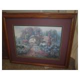 Pair of country cottage and landsca...