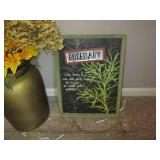 Framed Chalkboard style Rosemary wa...