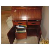 Hardwood Secretary Desk with built-...