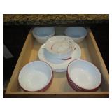 Corelle Plates, saucers and assorte...