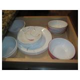 Corelle Plates, saucers and assorte...