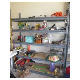 Contents of shelf including tools, ...