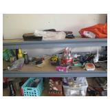 Contents of shelf including tools, ...