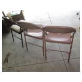 3- Metal folding chairs...