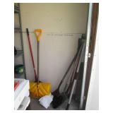 Lot of shovels and yard tools...
