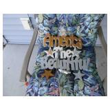 Metal framed patio chair with color...