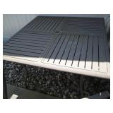 Metal Patio table with 3-matching c...