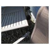 Metal Patio table with 3-matching c...
