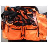 Non-covered tote containing a blaze...