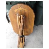Vintage Hardwood Oblong end table w...