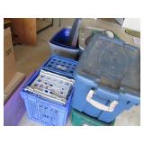 Crates and assorted size storage to...