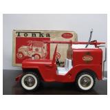 Fantastic Condition Old Vintage TONKA Collection w/Original Box #5 - No. 425 Jeep Pumper - Red