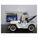 Fantastic Condition Old Vintage TONKA Collection w/Original Box #6 - No. 375 Jeep Wrecker - White