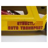 Nice Vintage Pressed Steel STRUCTO Auto Transport Truck w/3 Cars