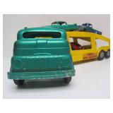 Nice Vintage Pressed Steel STRUCTO Auto Transport Truck w/3 Cars