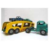 Nice Vintage Pressed Steel STRUCTO Auto Transport Truck w/3 Cars