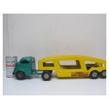 Nice Vintage Pressed Steel STRUCTO Auto Transport Truck w/3 Cars