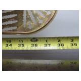 Ornate Vintage Brass Fireplace Fan Screen w/Gargoyle