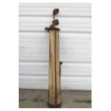 Set of 5 Antique Hickory Shaft Golf Clubs w/Bag