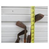 Set of 5 Antique Hickory Shaft Golf Clubs w/Bag