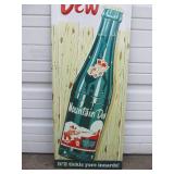 LARGE Vintage Style Embossed Metal MOUNTAIN DEW Advertising Soda Sign