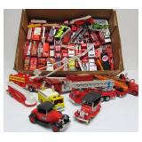 Large Group of Assorted Metal Diecast Fire Truckd