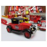 Large Group of Assorted Metal Diecast Fire Truckd