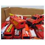 Large Group of Assorted Metal Diecast Fire Truckd