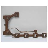 Antique Cast Iron General Store J-Shaped Rack Stand