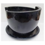 Vintage IKEA Heavy Dark Blue Terra Cotta Planter