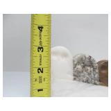 Small Vintage Hand Carved Stone Owl Sculpture