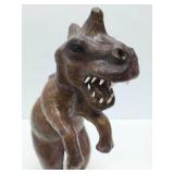 Very Cool Genuine Leather Tyrannosaurus Rex w/Glass Eyes - 14.5"