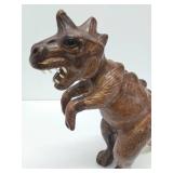 Very Cool Genuine Leather Tyrannosaurus Rex w/Glass Eyes - 14.5"