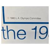 LARGE Vintage 1984 Coca Cola Advertising Display Signs - LA Olympics - Double Sided