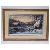 Framed Signed Print by Terry Redlin - "Together for the Season"