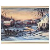 Framed Signed Print by Terry Redlin - "Together for the Season"