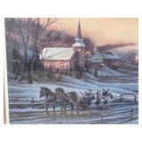 Framed Signed Print by Terry Redlin - "Together for the Season"