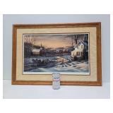 Framed Signed Print by Terry Redlin - "Together for the Season"