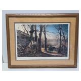 Framed Signed Print by Terry Redlin - "Closed for the Season"