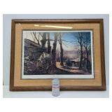 Framed Signed Print by Terry Redlin - "Closed for the Season"
