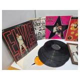Collection of Vintage ELVIS Vinyl Records w/Photo & Concert Ticket Stub