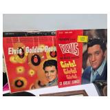 Collection of Vintage ELVIS Vinyl Records w/Photo & Concert Ticket Stub