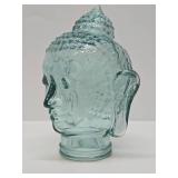 Vintage Glass Buddha Head Sculpture
