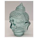 Vintage Glass Buddha Head Sculpture