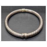 Hand Hammered Sterling Silver Bracelet