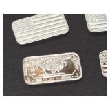 Lot of 12 Pure .999 Silver Ingots - 1 Gram Each